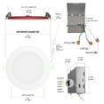 thumbnail image 5 of NuWatt 6 in. 2 HR Fire Rated Slim Canless LED Recessed Light 15W, 5CCT 1200LM Dimmable IC Rated 12PK, 5 of 8