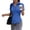 Blue #1, variant on Womens Stain Shield Dress Shirts Wrinkle Free Short Sleeve Solid Tops Button Down Blouses Pink Polyester