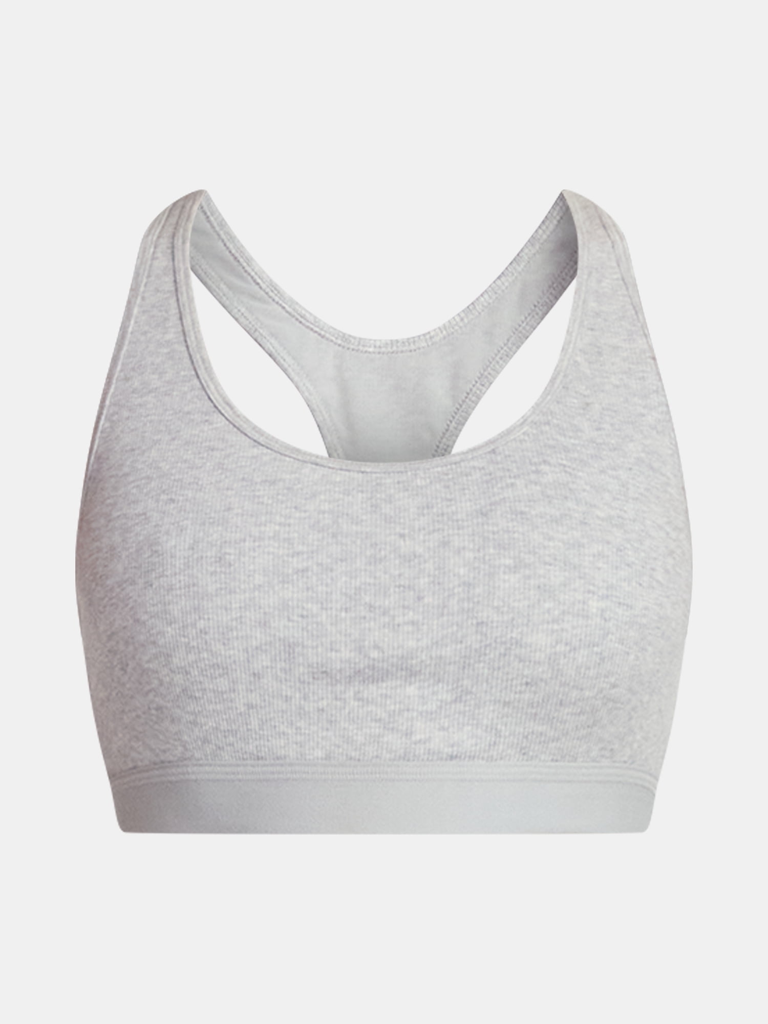 No Boundaries Cotton Stretch Ribbed Racerback Bralette, Women's XS-3XL