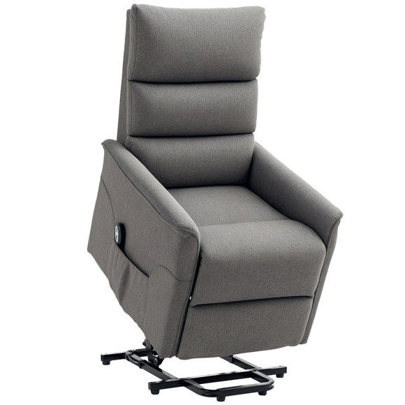 CoSoTower Lift Chair for Elderly, Power Chair Recliner with Remote Control, Side Pockets for Living Room, Dark Grey
