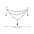 thumbnail image 3 of Clear Acrylic Crystal Swag Garland Ornaments,3Pcs Triple Layer Teardrop Bead Chain with Hooks for Christmas Tree, Wedding Mantel Party Home Decor, 11.81in by XSAOP, 3 of 8