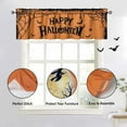 thumbnail image 4 of Halloween Kitchen Window Curtains,Ghost Pumpkins Style Cafe Curtains Over Sink,Vintage Skull Bathroom Bedroom Living Room Window Tier and Valance 3 Pieces Set, 4 of 6