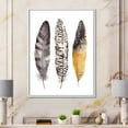 thumbnail image 2 of Designart 'Boho Ethnic Art Dark Gray Feathers III' Bohemian & Eclectic Framed Canvas Wall Art Print, 2 of 5