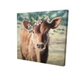 thumbnail image 1 of Vache en jersey Mignonne - Toile 36"x36 Pouces - Impression sur Demande, 1 of 5