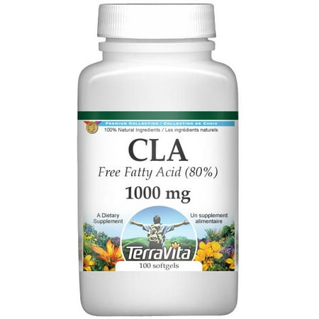Conjugated Linoleic Acid - CLA Free Fatty Acid (80%) - 1000 mg (100 softgels, ZIN:
