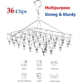 thumbnail image 2 of Stainless Steel Clothes Drying Rack with 36 Clips, 1 Pack, 360° Rotating Hanger, Windproof Design for Socks, Underwear, Baby Clothes, Towels, Lingerie, Scarves, Diapers, Laundry Drying Rack, 2 of 4