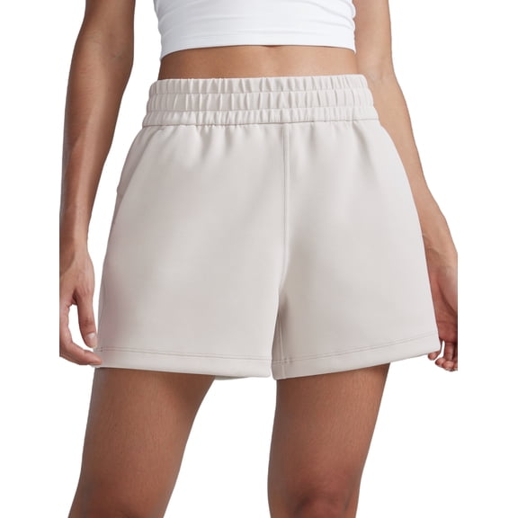 CRZ YOGA SoftAura Sweat Shorts for Women 4" High Waisted Casual Lounge Athletic with Pockets