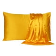 thumbnail image 3 of Goldenrod Dreamy Set of 2 Silky Satin Queen Pillowcases, 3 of 4