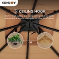 thumbnail image 6 of Sunjoy Outdoor Patio Black Bamboo Shape Steel Frame 11 x 11 ft. 2-Tier Soft Top Gazebo with Beige Canopy for Garden, Backyard, and Lawn Activities, 6 of 13