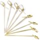 thumbnail image 4 of Tiras de cóctel Palillos de dientes japoneses para bocadillos, sándwiches, aperitivos, palitos de bambú desechables, nudo de flores, decoración de palitos anudados, 4 of 5