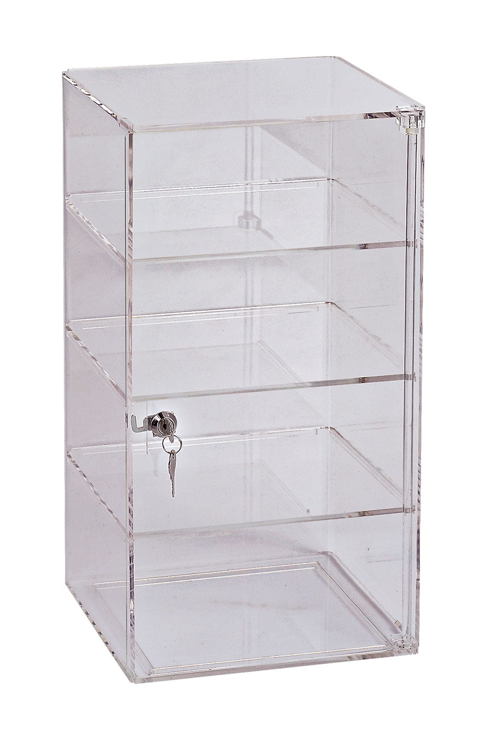 New Retails 4 tier Clear Locking Acrylic countertop display case 