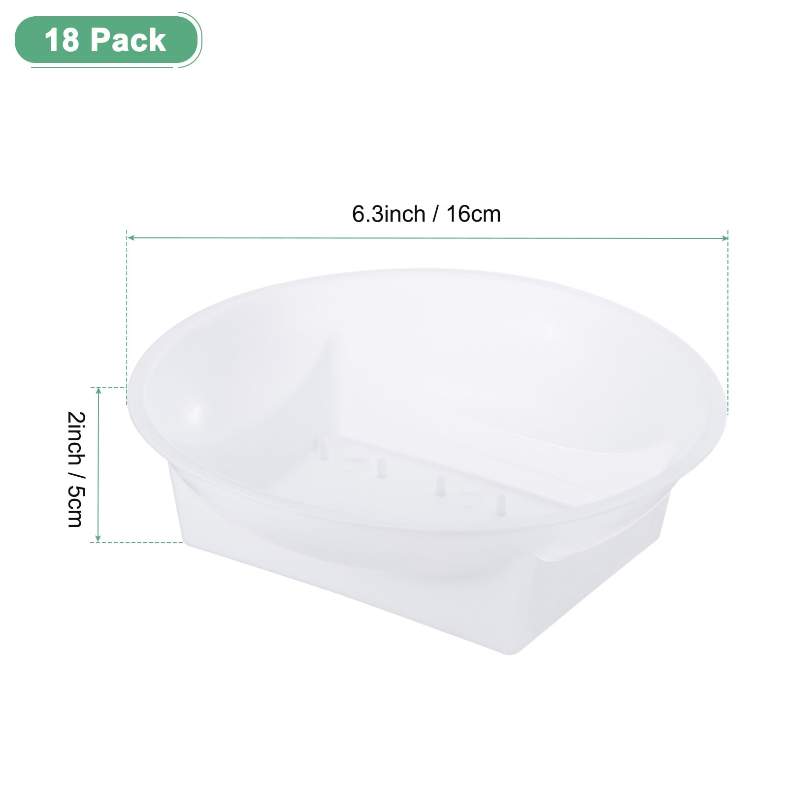 Uxcell 18-Pack Floral Foam Round Bowls, 6.3 Inch Round Arrangements DIY Floral Bowls, Flower Arrangements Round Floral Supplies [White]