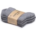 thumbnail image 6 of Hugh Ugoli Men's Loose Diabetic Ankle Socks Bamboo, Wide, Thin, Seamless Toe and Non-Binding Top, 4 Pairs, Melange Gray, Shoe Size: 8-11, 6 of 6