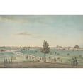 thumbnail image 2 of Samuel Hieronymus Grimm 18x13 Black Ornate Wood Framed Double Matted Museum Art Print Titled - Kennington Common (1776), 2 of 5