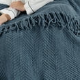 thumbnail image 6 of Home Soft Things Reversible Tweed Throw Blanket, Super Soft & Cozy - Blue Wing Teal, 60x80", 6 of 8