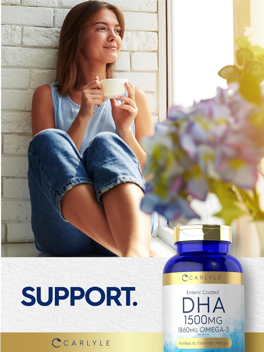 DHA Supplement 1500mg | 180 Softgels | by Carlyle