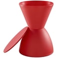 thumbnail image 1 of Modway Tabouret d'Appoint Contemporain Moderne en Forme de Sablier, Rouge, 1 of 4