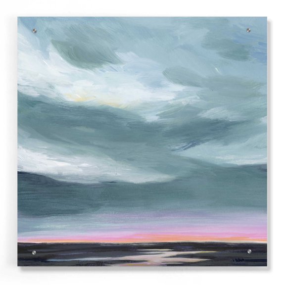Epic Art 'Amethyst Marsh I' by Grace Popp, Acrylic Glass Wall Art, 24"x24"