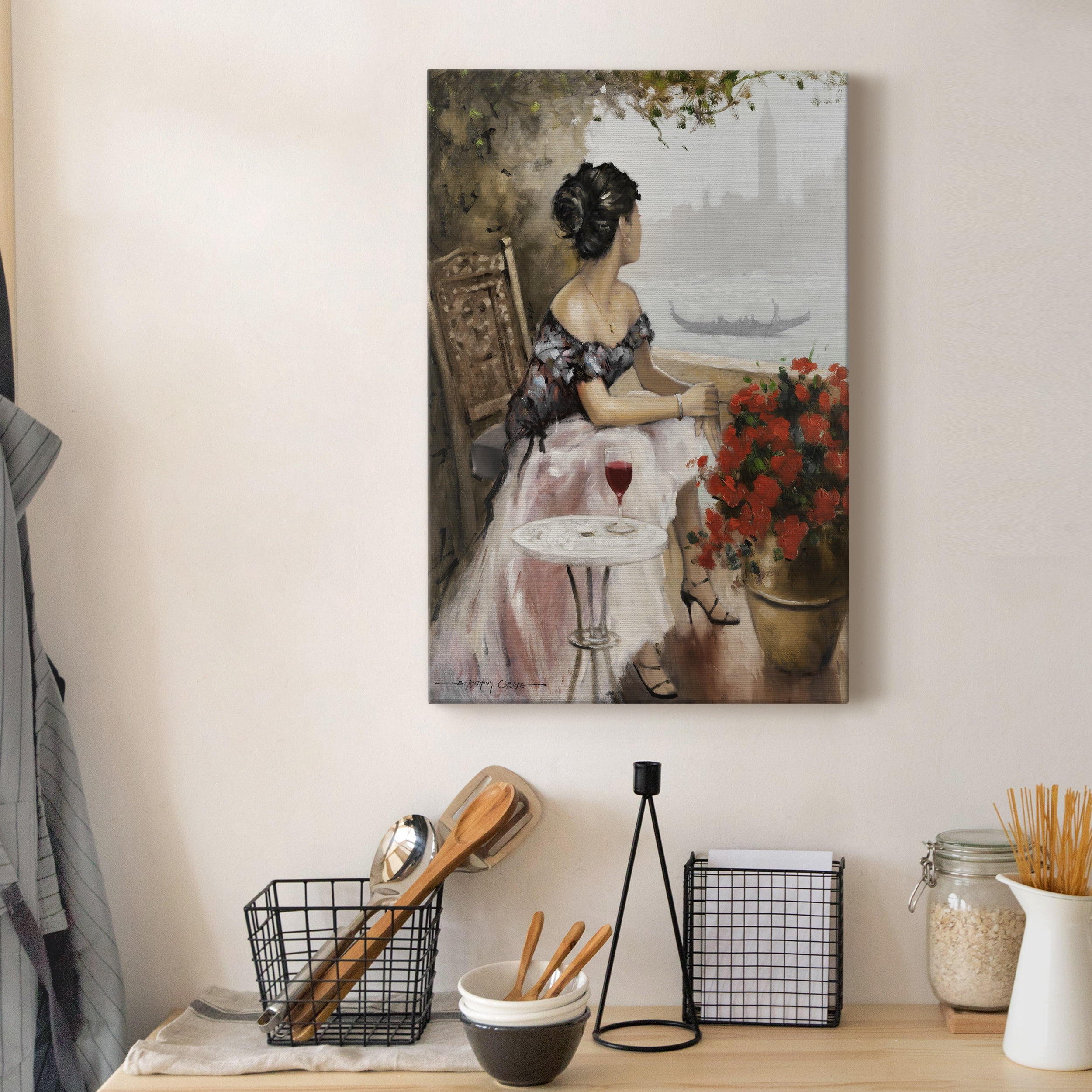 Afternoon On The Canal Premium Gallery Wrapped Canvas - Ready to Hang - 24 x 36
