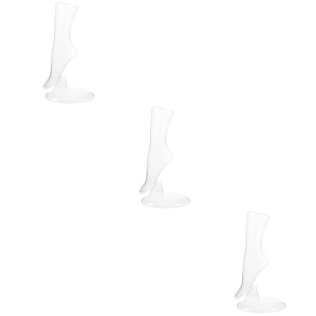 3pcs Reusable Sock Display Mannequin Feet Stand for Socks Presentation and Retail Showcase Holder