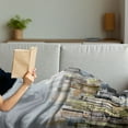 thumbnail image 3 of City Soft Flannel Fleece Throw Blanket, Hand Drawn Modern Urban Life Illustration Apartment Buildings Skyscrapers Open Sky, Cozy Plush for Indoor and Outdoor Use, 50" x 70", Multicolor, by Ambesonne, 3 of 5