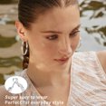 thumbnail image 5 of YOUNGYUE Silver Plated CZ Hoop Earrings for Women, Hypoallergenic Rhinestone Earrings, Jewelry Gifts,25-70mm, 5 of 6