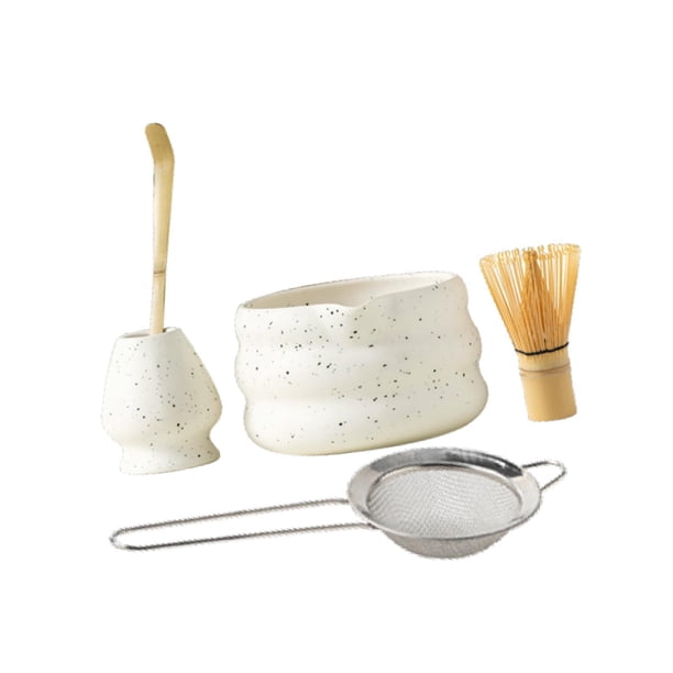 Accesorios de Matcha en set de 5 piezas para la preparación del té japonés Blanco
