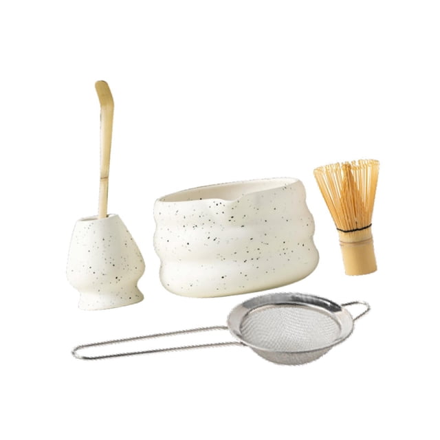 Kits de Matcha con 5 piezas y herramientas japonesas para amantes del té Blanco