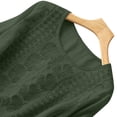 thumbnail image 5 of Endives Women's Embroidered Tops Solid Color Pleated Cotton Linen Shirts Blouse Spring Summer, 5 of 6