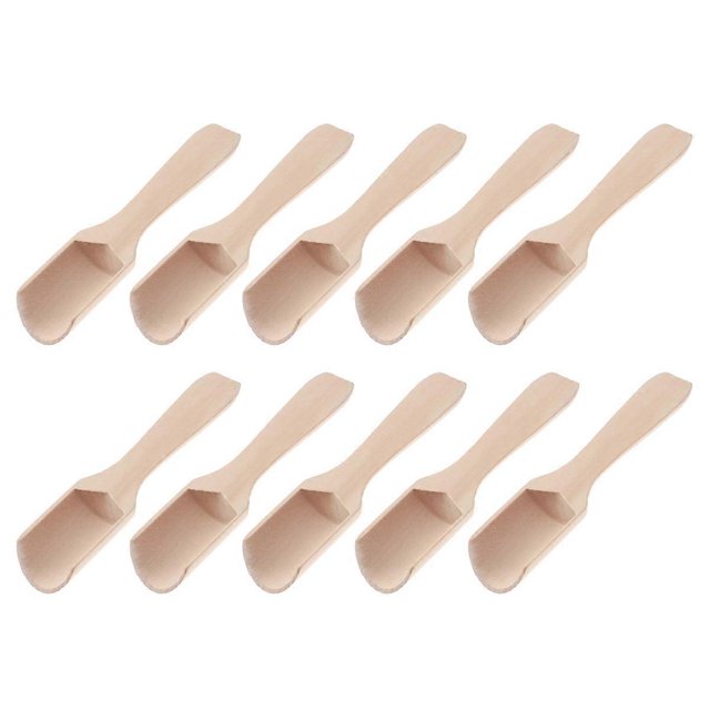 Wooden Teaspoon Coffee Teaspoon Salt Spoon Ideal For Restaurant Home Use 2.8x11cm 10Pcs
