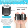 thumbnail image 2 of Jumbo Hair Curlers Rollers, 12Pcs Hair Roller Curlers Self Grip Holding Rollers with12 Stainless Steel Duckbill Clips for Long Hair Volume (Black), 2 of 14