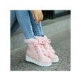 thumbnail image 6 of Frontwalk Ladies Snow Boots Plush Lined Winter Boot Lace Up Hidden Wedge Booties Cold Non-slip Ankle Bootie Women Faux Fur Shoes Pink 8.5, 6 of 9