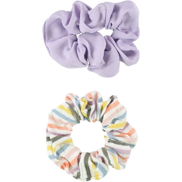 American Eagle Womens Stripe 2-Pack Hair Scrunchie, Purple,