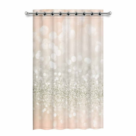 Yusdecor Rose Gold Glitter Blackout, Gold Living Room Curtains
