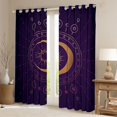 thumbnail image 2 of Homewish Vintage Bohemian Galaxy Blackout Curtains Set of 2 (52x84 Each) for Teen, Purple Gold Sun Moon Window Curtains, Hippie Southwestern Curtains and Drapes, Curtains and Drapes Bedroom Decor, 2 of 6