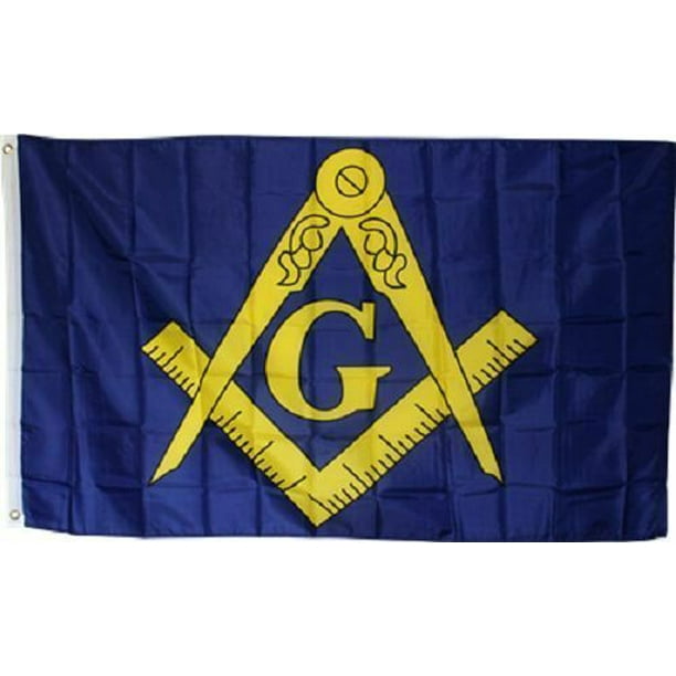 3x5 Blue and Gold Masonic Lodge Mason Freemason Flag 3'x5' House Banner