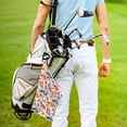 thumbnail image 5 of Easygdp Flowers Birds And Butterflies Golf Towel 24x16in for Men and Women with Carabiner Clip for Easy Attachment, 5 of 8