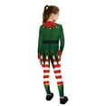 thumbnail image 5 of Zhuashum Outfits Boys 2Xl Xmas Santa New Color Maytch Cartoon Printed Christmas Long Sleeve Tops Stripes Prints Tights And Bodysuits Cute Wear Dark Green, 5 of 6