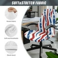 thumbnail image 5 of Renewold American Flag Zebra Stripes Computer Office Chair Cover Spandex Rotating Chair Slipcover Dustproof Stain Resistant High Back Computer Chair Cover for Dogs Cats, L, 5 of 7