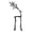 1B, variant on Clearance! Small Metal Deer Christmas Decoration, Black, 10"