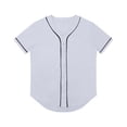 thumbnail image 5 of YueHuiYing Men's Plain Button-Down Baseball Jersey Blank Softball Team Uniform Hip Hop Hipster Short-Sleeve Active Shirts, 5 of 6