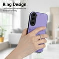 thumbnail image 2 of Allytechgroup Samsung Galaxy S23 Case with Cards Holder, Crossbody Shoulder Strap Ring Holder Kicsktand Bumper Shockproof Slim Fit Wallet Case Cover for Samsung Galaxy S23, Purple, 2 of 6