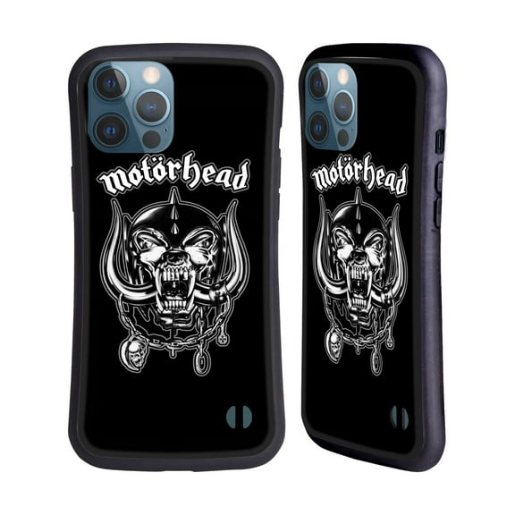 Head Case Designs Officially Licensed Motorhead Graphics Silver War Pig Hybrid Case Compatible with Apple iPhone 13 Pro Max
