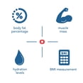 thumbnail image 2 of Báscula digital de composición corporal Health o meter: mide el IMC, la grasa corporal y el agua, multiusuario, capacidad de 226 kg, plataforma de fibra de carbono, pantalla retroiluminada, tecnología, 2 of 5