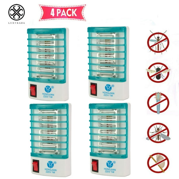 Luxtrada 4 Packs Insect Mosquito Killer Bug Zapper Indoor Plugin