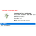 thumbnail image 2 of Door Interior Trim Panel Retainer - Compatible with 2001 - 2005 BMW 325xi 2002 2003 2004, 2 of 2