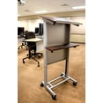thumbnail image 5 of Stand Up Desk Store Mobile Adjustable Height Lectern Podium, Heavy Duty Steel Frame, 5 of 5
