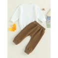 thumbnail image 2 of Zehjuhan Infant Baby Boy 2Pcs Cute Outfits, Toddler Long Sleeve Crew Neck  "MAMA'S BOY" Letter Print Sweatshirt+Pants Fall Winter Casual Clothes Set, 2 of 7