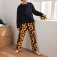 thumbnail image 5 of Xecao Red Black Plaid Sunflower Print Teenagers' Pajama Pants Long Sleep Pants Soft Elastic Waist Pajama Bottoms Elastic waist with 2 Pockets 5-16 Years-Small, 5 of 6