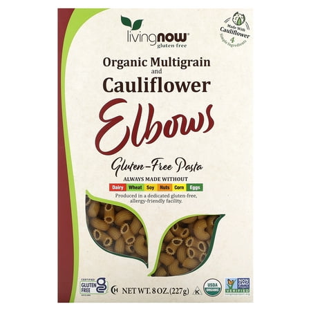 Now Foods Organic Multigrain Cauliflower Elbows Gluten-Free Pasta 8 oz Box